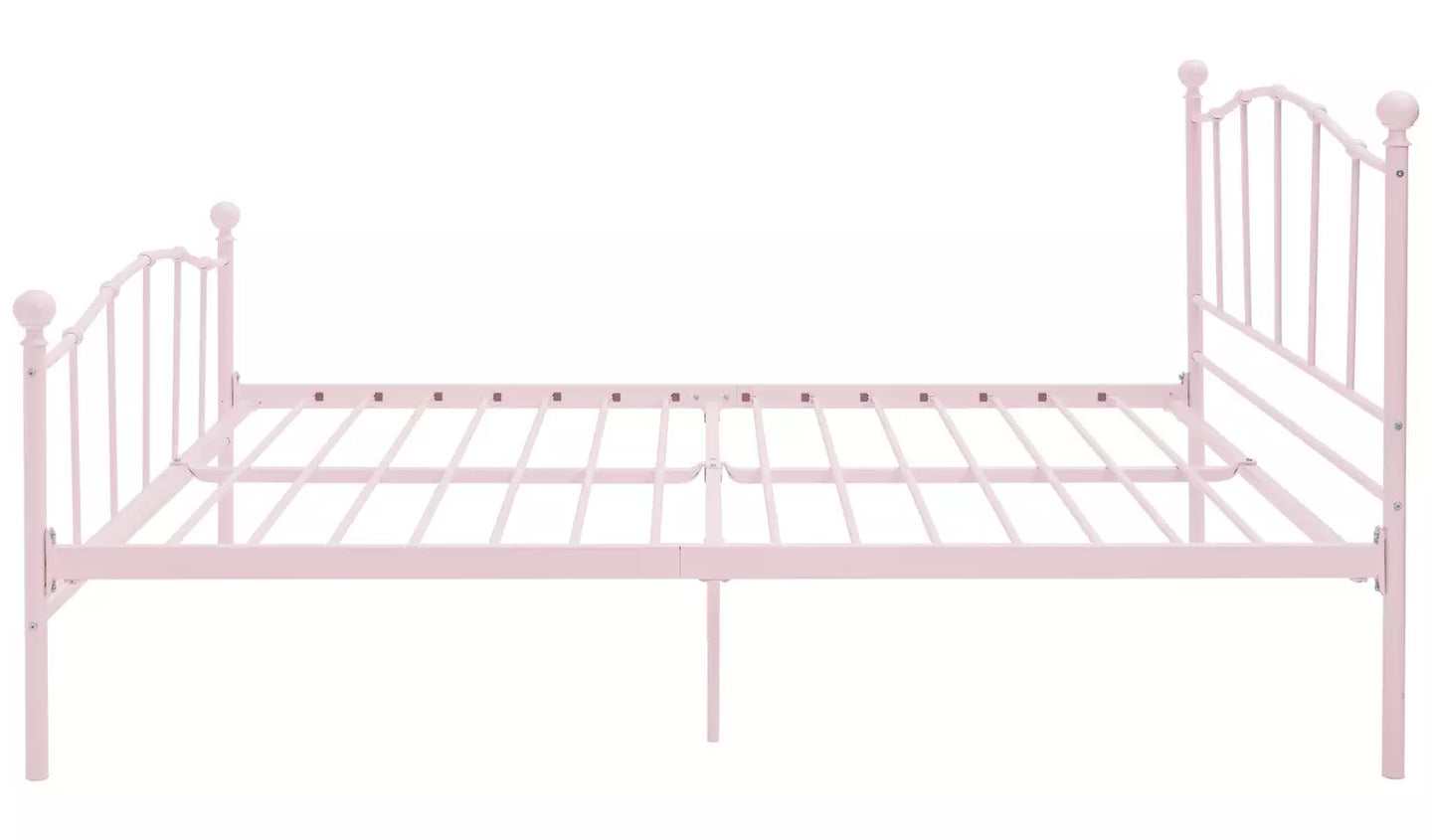 Fleur Small Double Metal Bed Frame - Pink
